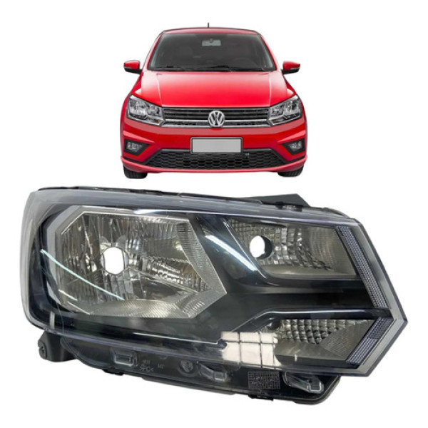 Farol Direito Volkswagen Gol Saveiro Voyage G8 2019 A 2022 Direito/passageiro