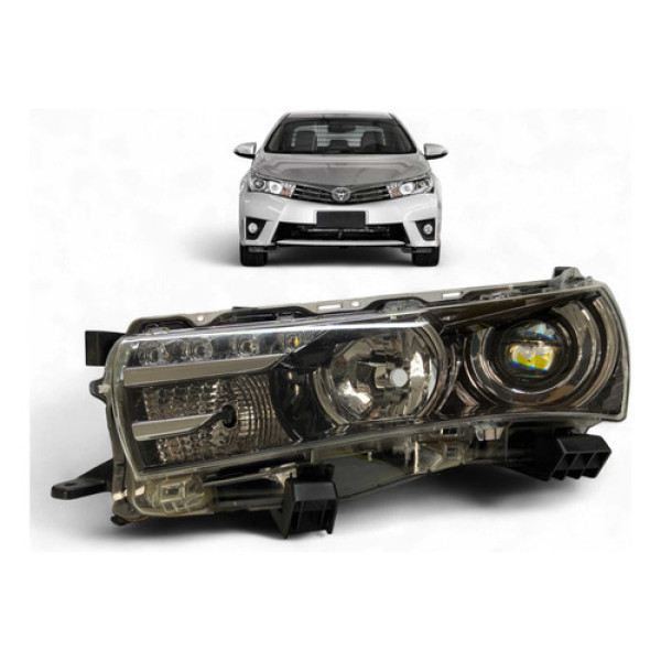 Farol Toyota Corolla Altis Led Xenon Esquerdo 2014 A 2018 Esquerdo/motorista