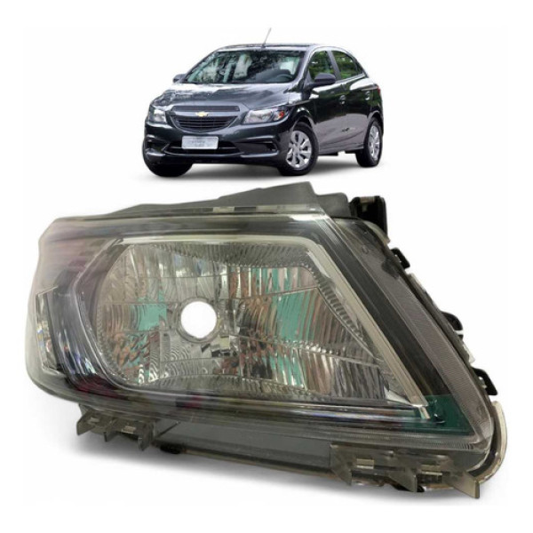Farol Chevrolet Onix Prisma M. Negra Direito 2013 A 2016 Ori
