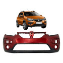 Parachoque Dianteiro Renault Sandero Stepway 2014 A 2020 Vermelho