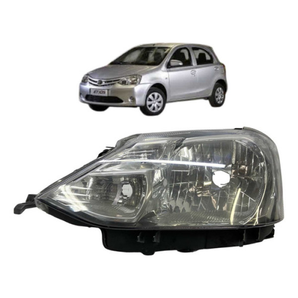 Farol Esquerdo Toyota Etios Cromado 2013 A 2024 Original Esquerdo/motorista