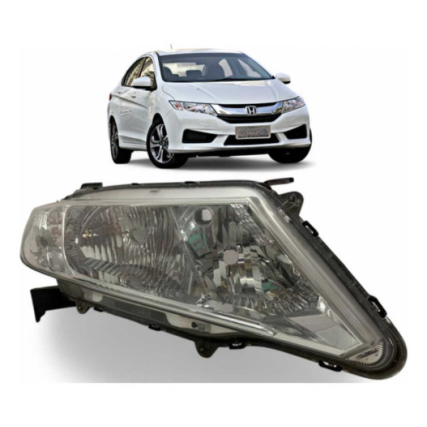 Farol Honda City Cromado Direito 2015 2016 2017 2018 Origin