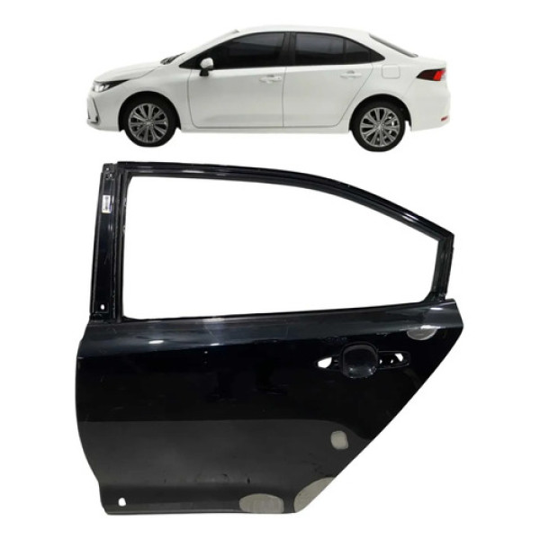 Porta Traseira Esquerda Toyota Corolla 2020 A 2025 Original Traseira Esquerdo Preto