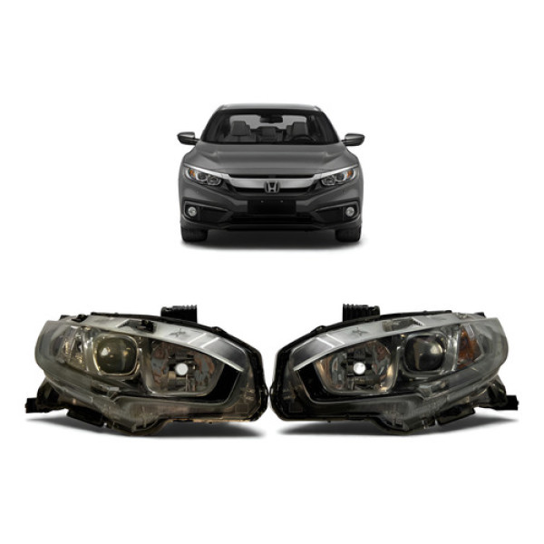 Farol Honda Civic G10 Esquerdo 2017 2018 2019 2020 2021 Orig Esquerdo/motorista