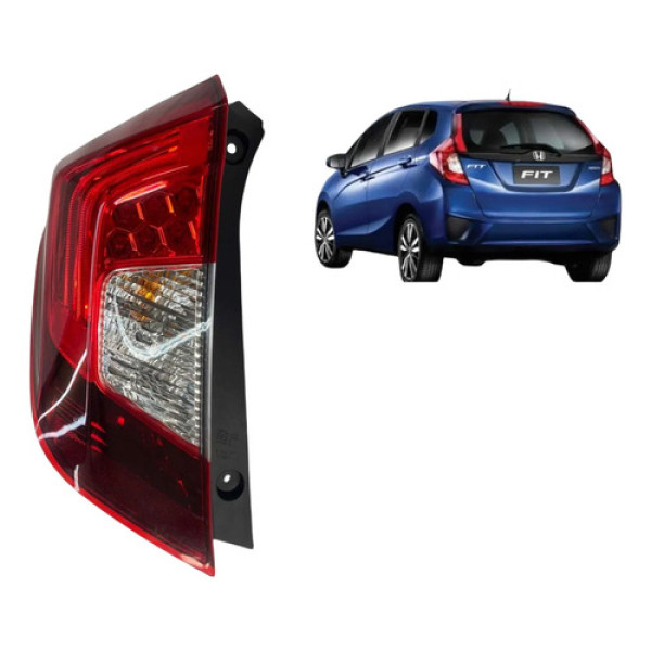 Laterna Traseira Esquerda Honda Fit Led 2015 A 2017 Esquerdo/motorista Vermelho