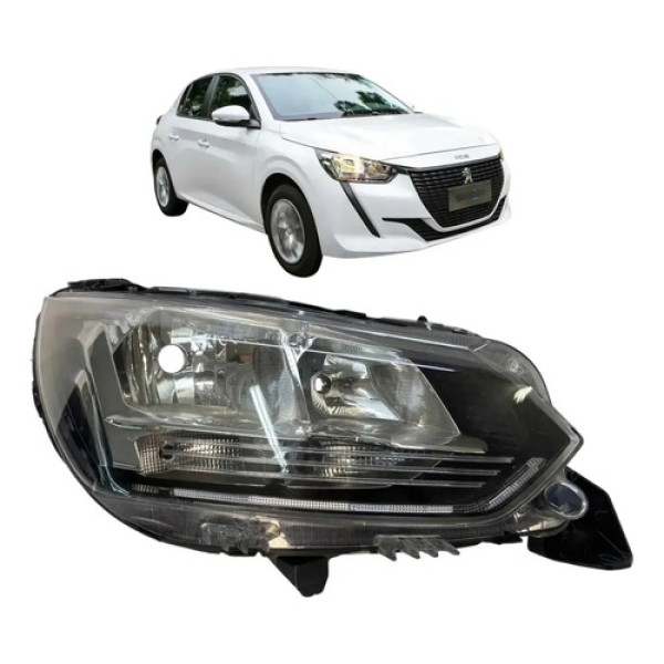 Farol Direito Peugeot 208 Sem Led 2020 A 2024 Original Direito/passageiro