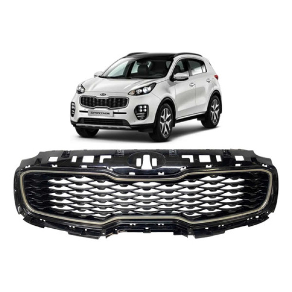 Grade Superior Kia Sportage 2016 2017 2018 2019 Original Preto Brilhante