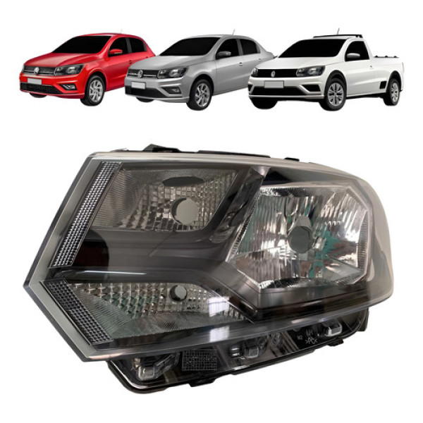 Farol Gol Saveiro Voyage G7 G8 F/ Simples Esque. 2018 A 2022 Esquerdo