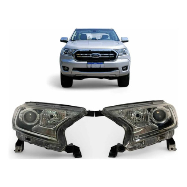 Farol Ford Ranger Xlt Direito 2017 2018 2019 2020 2021 Origi Direito/passageiro