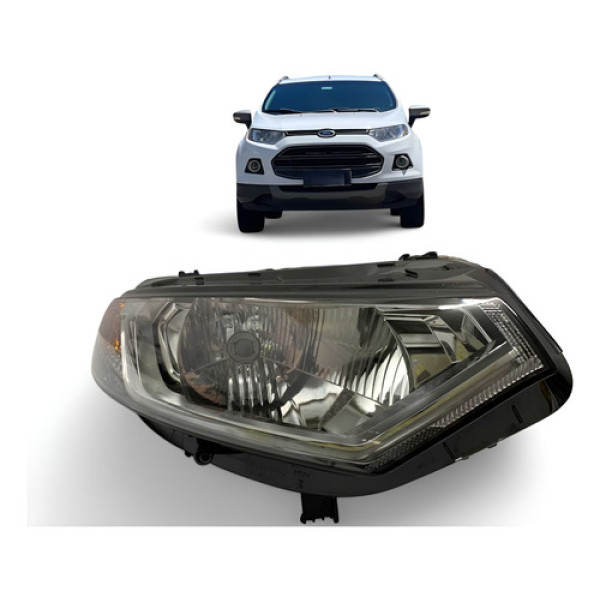 Farol Ford Ecosport Com Led Direito 2013 A 2017 Original Direito/passageiro