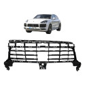 Grade Central Sup Parachoque Diant Porsche Cayenne 2019 A 23 Preto Fosco