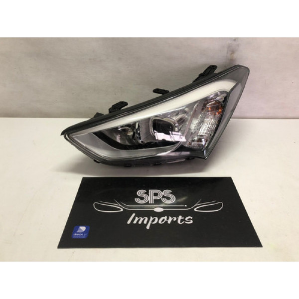 Farol Esquerdo Led Xenon Hyundai Santa Fé 2014 2015 2016 Ori