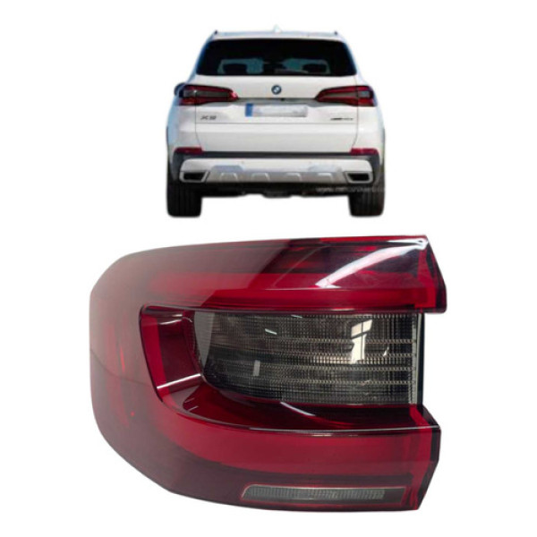 Lanterna Traseira Esquerda Bmw X5 2019 A 2023 Original Esquerdo/motorista Vermelho