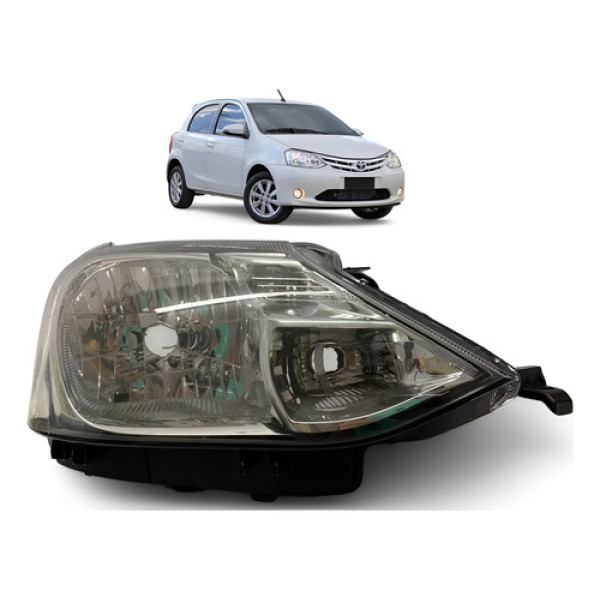 Farol Toyota Etios Cromado Direito 2014 A 2023 Original Direito/passageiro