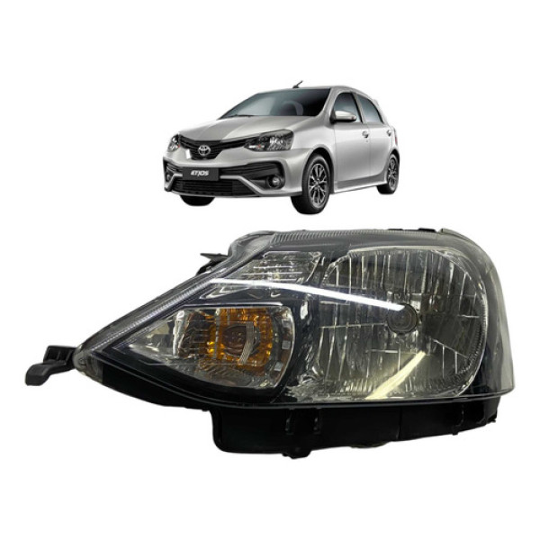 Farol Esquerdo Toyota Etios Fume 2013 A 2024 Usado Original Esquerdo/motorista