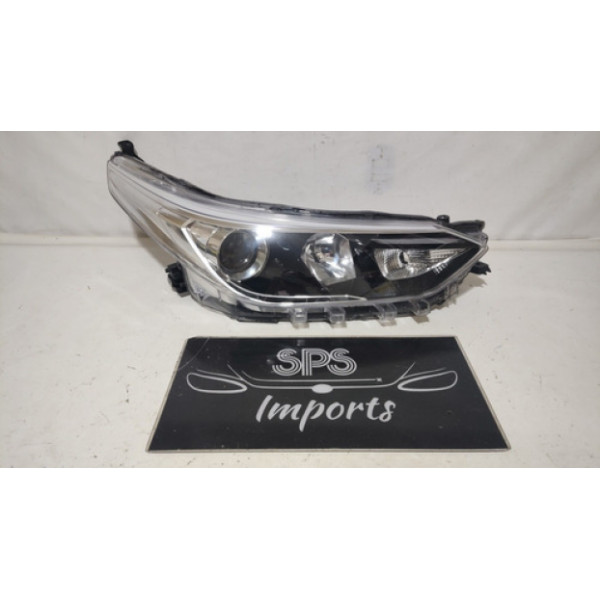 Farol Direito Toyota Yaris Fumê Led 2018 A 2020 Original