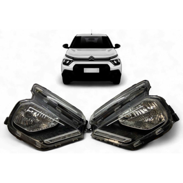 Farol Citroen C3 Esquerdo Led 2021 2022 2023 2024 Original Esquerdo/motorista