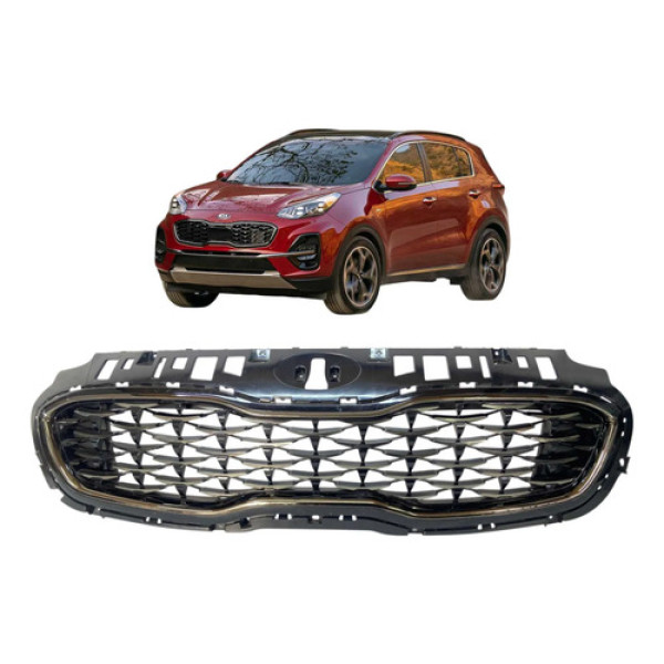 Grade Dianteira Kia Sportage 2020 A 2023 Original Preto Brilhante