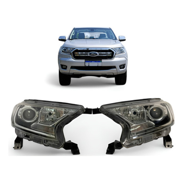 Farol Ford Ranger Xlt Direito 2017 2018 2019 2020 2021 Origi
