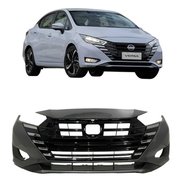 Parachoque Dianteiro Nissan Versa 2024 2025 Usado Original Cinza-escuro