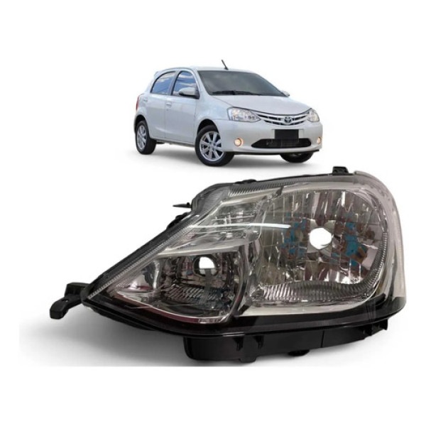 Farol Toyota Etios Cromado Esquerdo 2015 A 2024 Original Esquerdo/motorista