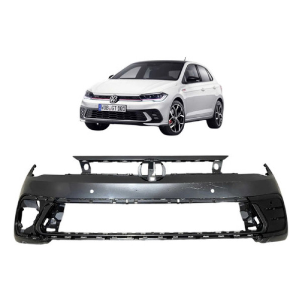 Parachoque Dianteiro Volkswagen Polo 2022 A 2025 Original Cinza