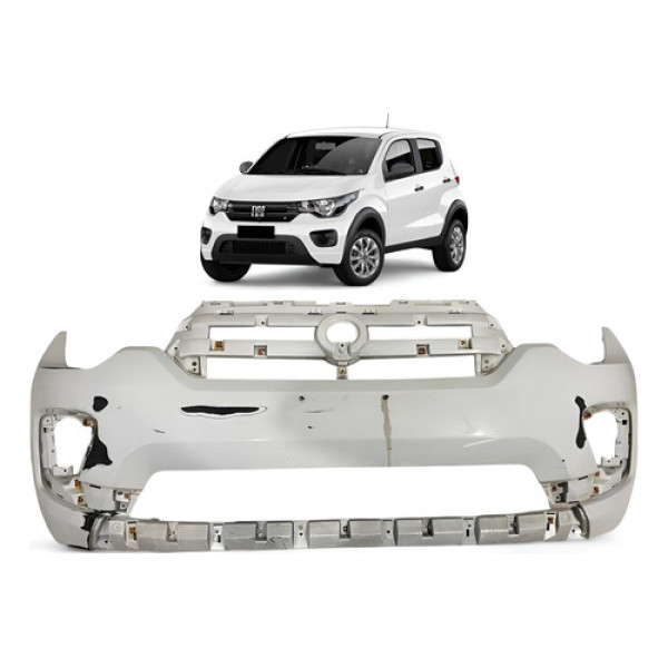 Parachoque Dianteiro Fiat Mobi 2015 A 2021 Original Branco
