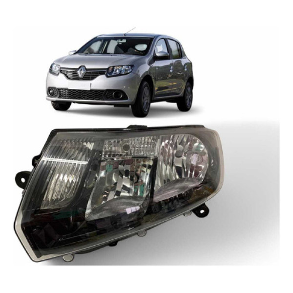 Farol Renault Sandero Logan Esquerdo 2015 A 2018 Original