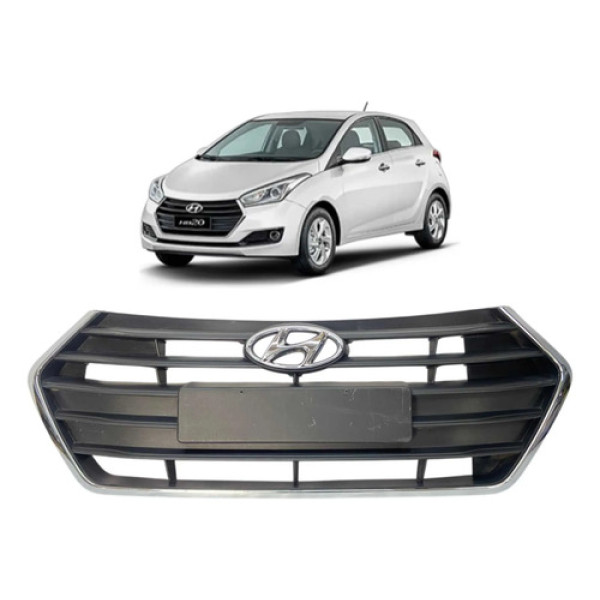 Grade Dianteira Hyundai Hb20 2015 A 2019 Original Preto Fosco