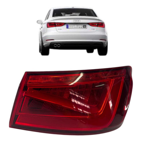 Lanterna Traseira Direita Audi A3 Sedan 2013 A 2016 Original Direito/passageiro Vermelho