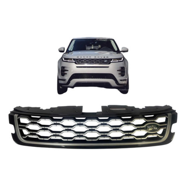 Grade Dianteira Superior Land Rover Evoque 2019 A 2023 Origi Preto Fosco