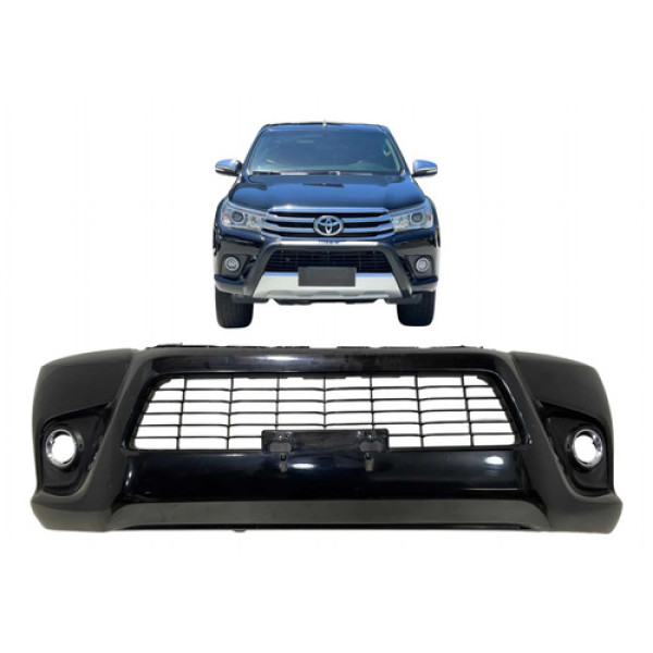 Parachoque Dianteiro Toyota Hilux 2016 2017 2018 Original Preto