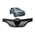 Grade Dianteira Renault Captur 2017 A 2022 C/friso Original Preto Brilhante