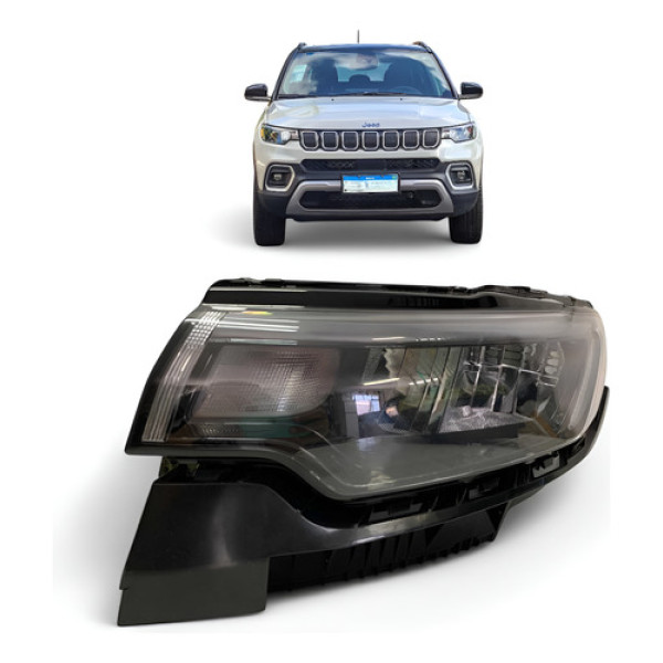 Farol Compass S/ Led Superior Simples Esquerdo 2022 A 2024 Esquerdo/motorista
