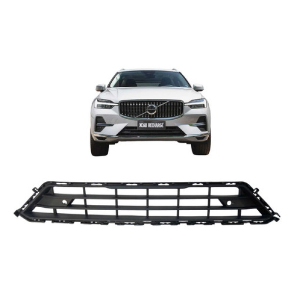 Grade Dianteira Inferior Volvo Xc60 2021 A 2024 Original Preto Fosco