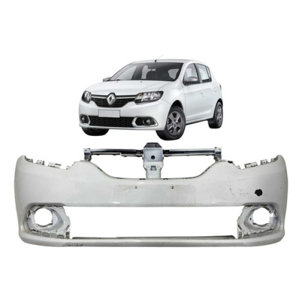 Parachoque Dianteiro Renault Sandero Logan 2015 A 2018 Origi Branco