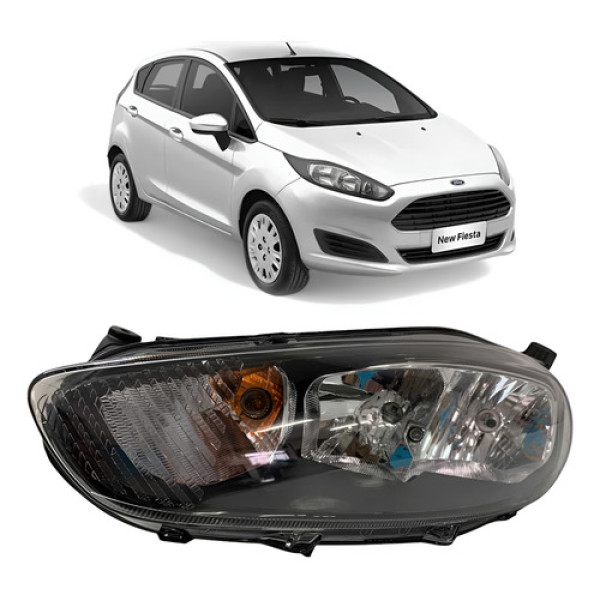 Farol Ford New Fiesta Fume Esquerdo 2013 A 2017 Original Esquerdo/motorista