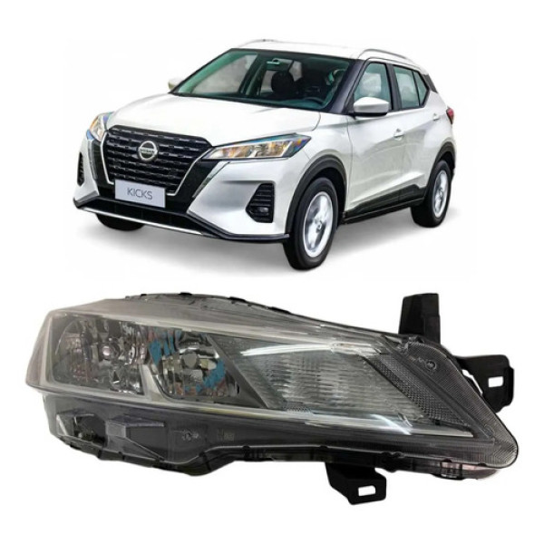 Farol Nissan Kicks Direito 2021 A 2024 Usado Original Direito/passageiro