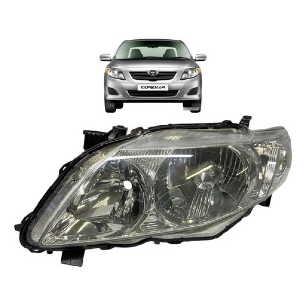 Farol Esquerdo Toyota Corolla 2008 A 2012 Usado Original Esquerdo/motorista