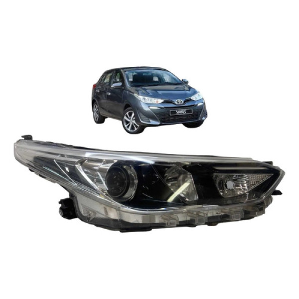Farol Direito Toyota Yaris Fume Led 2017 A 2022 Direito/passageiro