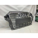 Grade Central Parachoque Audi A3 2013 A 2016 Original Cinza Fosco