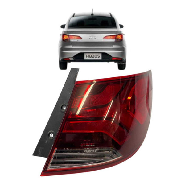 Lanterna Traseira Direita Hyundai Hb20s 2020 A 2022 Original Direito/passageiro Vermelho
