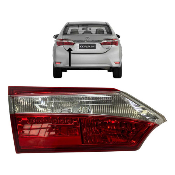 Lanterna Esquerda Tampa Toyota Corolla 2015 A 2017 Led Esquerdo/motorista Vermelho