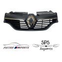 Grade Parachoque Dianteiro Renault Sandero Logan 2015 2020 Preto