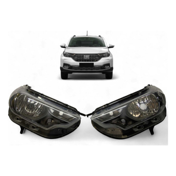 Farol Fiat Strada Direito 2021 2022 2023 2024 Original Direito/passageiro