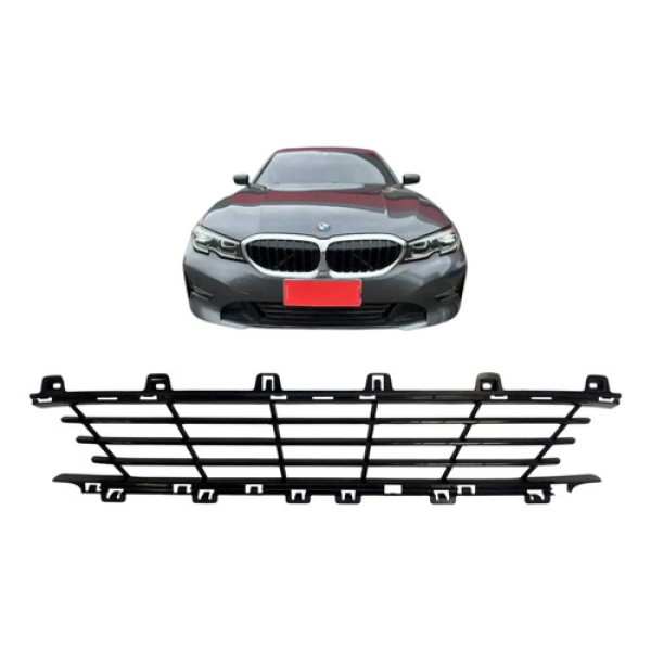 Grade Central Inferior Parachoque Bmw 320i Gp 2019 A 2022 Preto Fosco