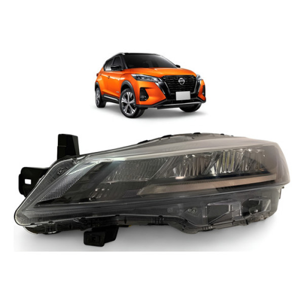Farol Nissan Kicks Full Led Esquerdo 2021 2022 2023 2024 Ori Esquerdo/motorista