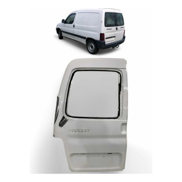 Tampa Traseira Peugeot Partner Esquerdo 2003 A 2012 Original Branco