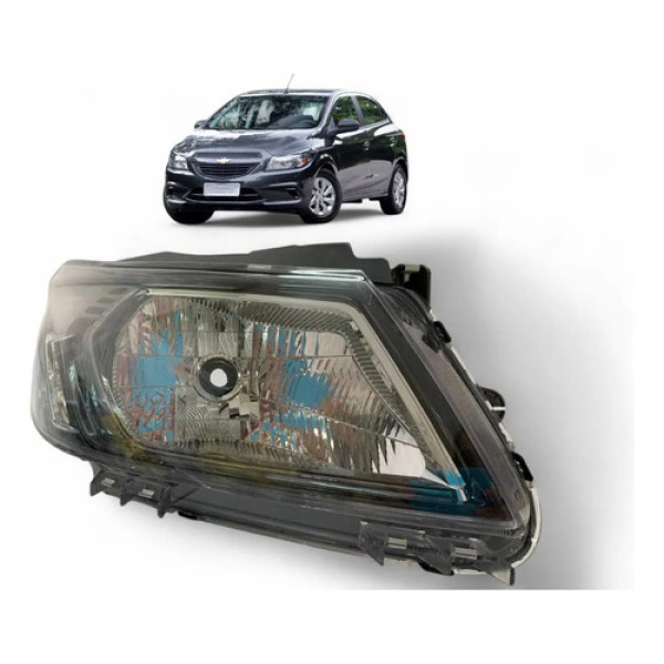 Farol Chevrolet Onix Prisma M. Negra Direito 2013 A 2016 Ori Direito/passageiro