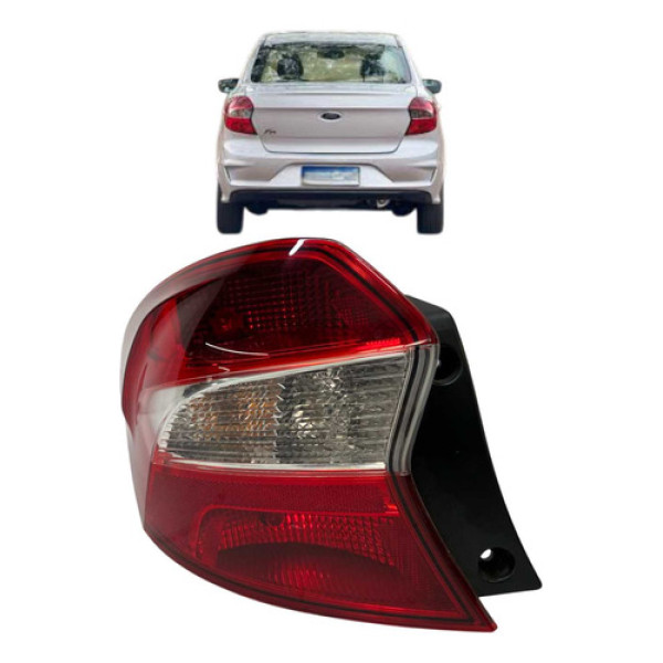 Lanterna Traseira Esquerda Ford Ka Sedan Cristal 2019 A 2022 Esquerdo/motorista Vermelho